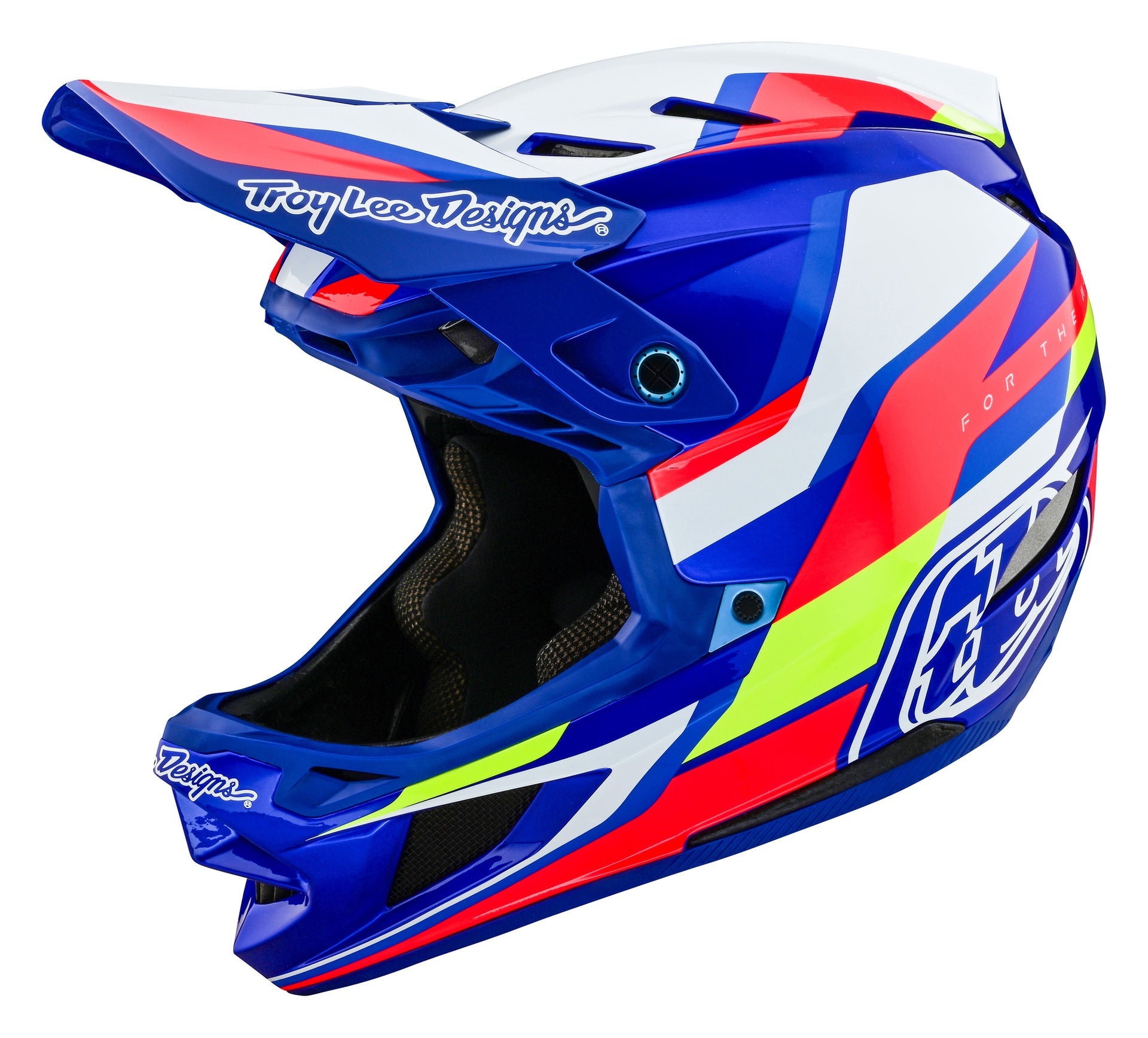 Casco Troy Lee Designs D4 Composite Omega White / Blue